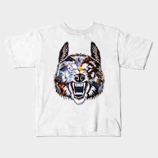 Daylight Space Wolf Kids T-Shirt